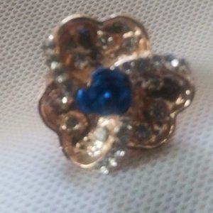 Gold Tone Hearts Ring Size Small Adjustable